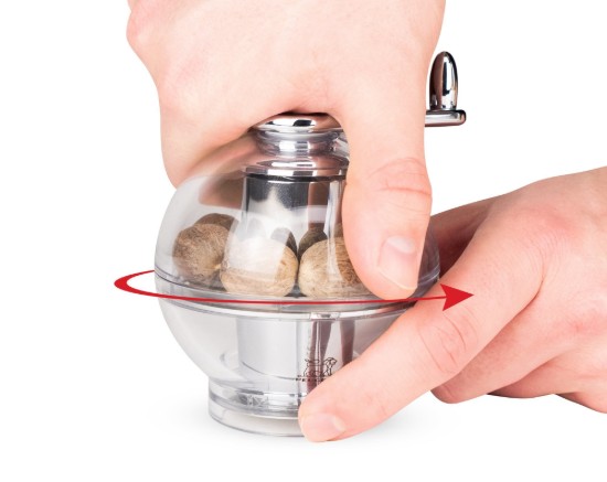 Nutmeg grinder, 11 cm, transparent - Peugeot