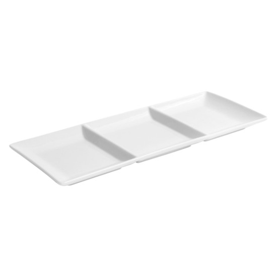3-compartment porcelain platter, 32 x 15 cm - Viejo Valle