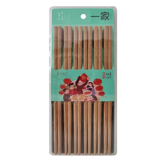 Set med kinesiska ätpinnar, 12 par, bambu - Yesjoy