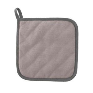 Set of 2 potholders, 20x20cm, Taupe - Tiseco