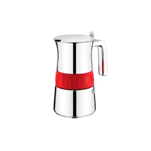 Caffettiera, acciaio inox, 200 ml, "Elegance", Rosso - BRA