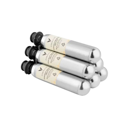 Set van 6 reserve 'Sparkling' CO2-capsules, Pure™ - Coravin