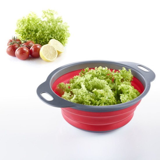 Foldable strainer, plastic, 18.5cm, "Mini", Red - Westmark brand