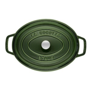 Oval Cocotte cooking pot, cast iron, 31cm/5.5L, Basil - Staub


