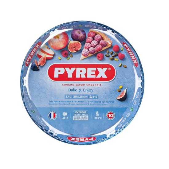 Assadeira para tartes, em vidro resistente ao calor, 28 cm - Pyrex
