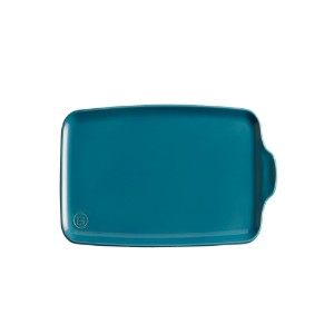 Ceramic platter, 32x21 cm, "Aperitivo", Mediterranean Blue - Emile Henry