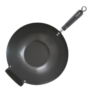 Padella wok, 35,5 cm, acciaio al carbonio - prodotta da Kitchen Craft