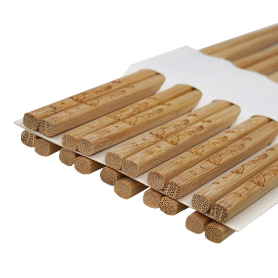 Set med kinesiska ätpinnar, 12 par, bambu - Yesjoy