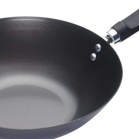 Tigaie wok, 35,5 cm, otel carbon - Kitchen Craft