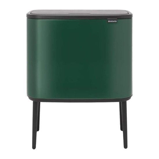 Afvalemmer "Bo Touch", RVS, 11+23 L, Pine Green - Brabantia