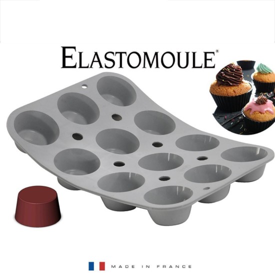 Siliconen mal voor 12 mini muffins, 23,5 x 17,5 cm - merk "de Buyer"