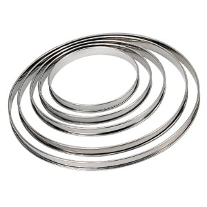 Stampo per crostate, 16 cm, acciaio inossidabile - marchio "de Buyer".
