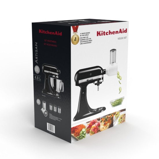 Miscelatore a testa inclinata, modello 125, 4,8 l, con accessorio affettatrice, Onyx Black - KitchenAid