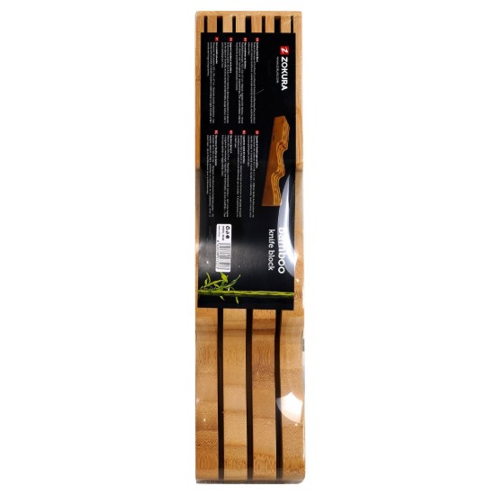 Houder voor messen, gemaakt van bamboe, 42,5 × 9,8 cm - Zokura