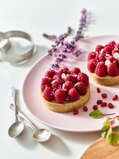 Perforated tart mold, stainless steel, 8.5 cm - "de Buyer" brand