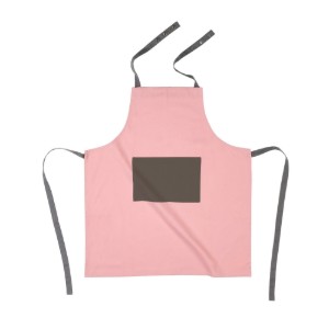 Kitchen apron, cotton, 74 x 85 cm, 'Soft Pink' - Tiseco