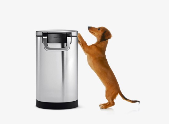 Pet food bin, stainless steel, 30 L - simplehuman