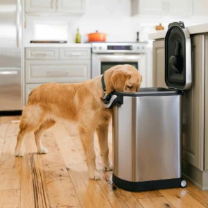 Cestino per alimenti per animali domestici, acciaio inossidabile, 30 L - simplehuman
