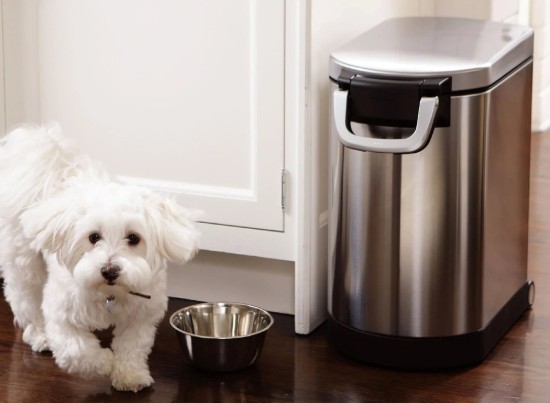 Pet food bin, stainless steel, 30 L - simplehuman