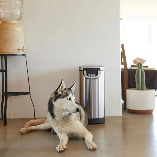 Pet food bin, stainless steel, 30 L - simplehuman