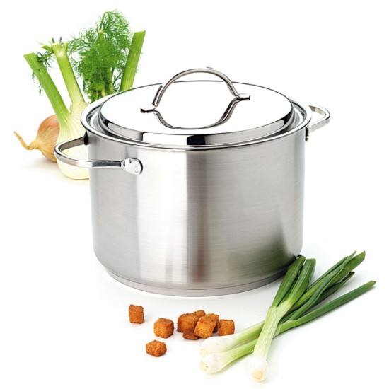 Cooking pot with lid, 20 cm/5 l "Resto", stainless steel - Demeyere