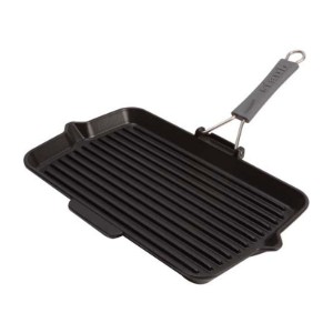 Bistecchiera rettangolare, ghisa, 34x21 cm, Black - Staub
