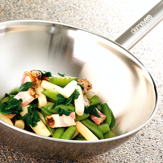 Padella wok, acciaio inox, 7 strati, 26 cm / 2 L, "Apollo" - Demeyere