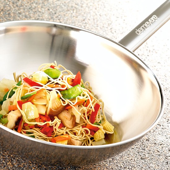 Padella wok, acciaio inox, 7 strati, 26 cm / 2 L, "Apollo" - Demeyere