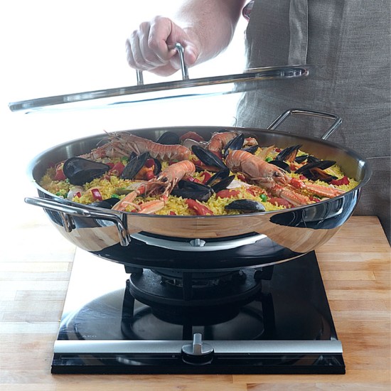 Paella frying pan, 3-ply, stainless steel, 46 cm, "Specialties" - Demeyere