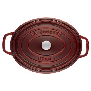 Oval Cocotte cooking pot, cast iron, 33cm/6.7L, Grenadine - Staub
