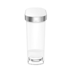 Pattumiera ''Slim'', con pedale, 40 L, plastica, White - simplehuman