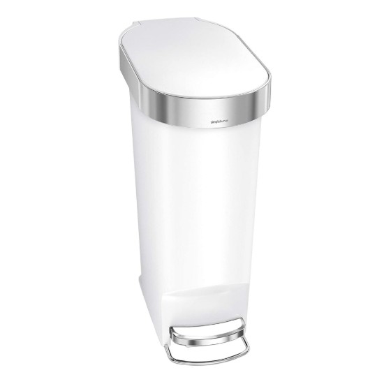 Afvalbak ''Slim'', met pedaal, 40 L, kunststof, White - simplehuman