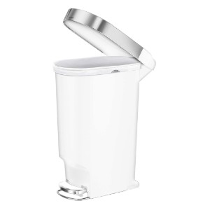 Pattumiera ''Slim'', con pedale, 40 L, plastica, White - simplehuman