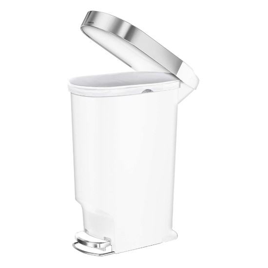 Afvalbak ''Slim'', met pedaal, 40 L, kunststof, White - simplehuman