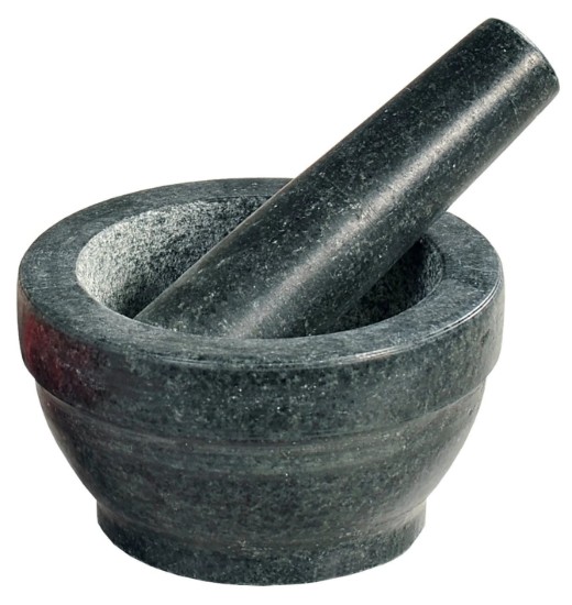 Vijzel met stamper, 16 cm, graniet - Kesper