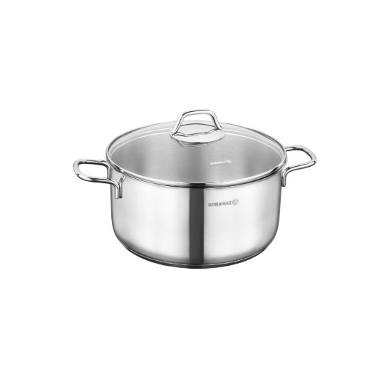 Rostfri kastrull, med lock, 14cm/1L, "Perla" - Korkmaz