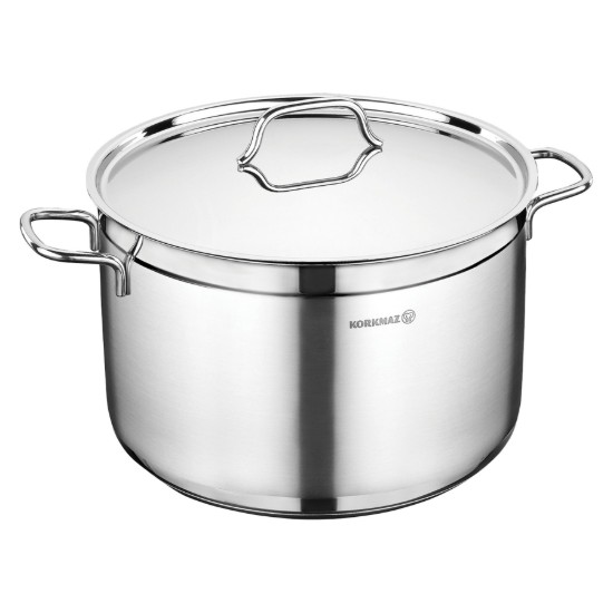 Marmite inox, avec couvercle, 28cm/11L, "Alfa" - Korkmaz