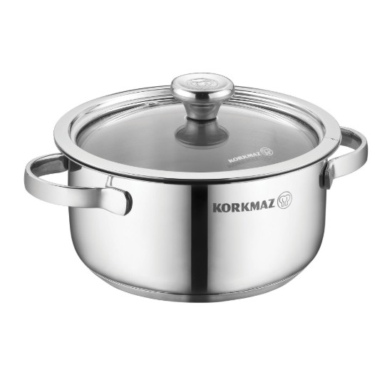 Pentola in acciaio inox, con coperchio, 14cm/1L, "Minika" - Korkmaz