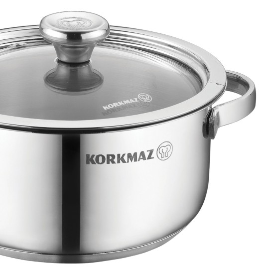 Pentola in acciaio inox, con coperchio, 14cm/1L, "Minika" - Korkmaz