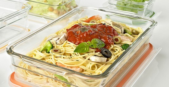 Rectangular food storage container, made from glass, 2200 ml – Glasslock