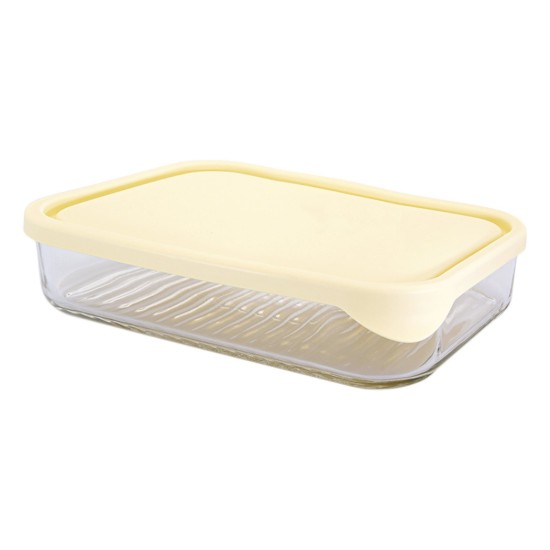Rectangular food storage container, made from glass, 1050 ml, "Cheese Type" - Glasslock