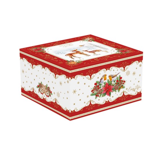 Set of 2 porcelain bowls, 14 cm, "CHRISTMAS MELODY" - Easy Life 