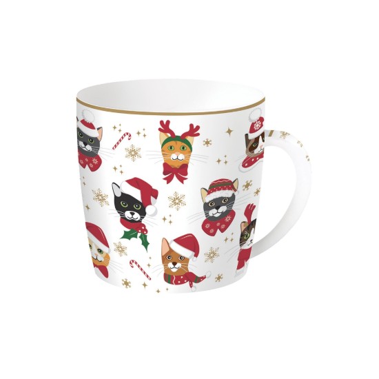 Κούπα πορσελάνης, 350 ml, "CHRISTMAS FRIENDS CATS" - μάρκας Easy Life