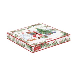 Hartvormig bord, porselein, 20x19 cm, "JOYFUL SANTA" - merk Easy Life