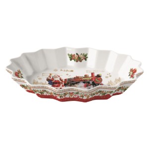 Piatto ovale in porcellana, 30x20,5 cm, "CHRISTMAS MEMORIES" - Easy Life brand