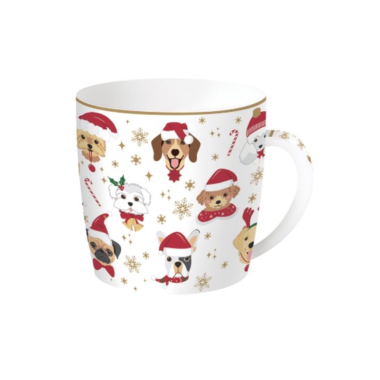 Κούπα πορσελάνης, 350 ml, "CHRISTMAS FRIENDS DOGS" - μάρκας Easy Life