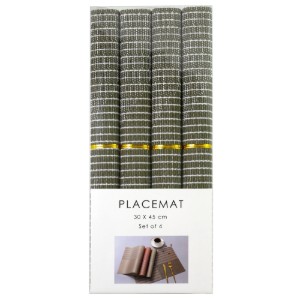 Set di 4 sottopiatti, 45 x 30 cm, Kaki