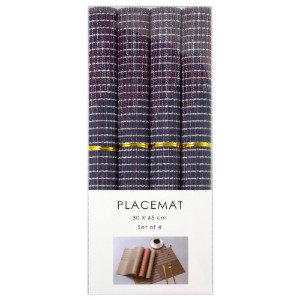 Set di 4 tovagliette, 45 x 30 cm, viola