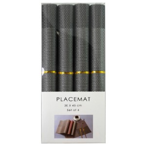 Set di 4 tovagliette, 45 x 30 cm, Grigio