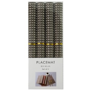 Set di 4 tovagliette, 45 x 30 cm, Grigio